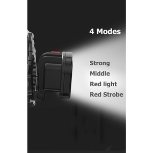Smiling Shark Rechargeable Headlamp Cob Floodlight 2000 MAh Adjustable Headband High Brightness Work <b>Light</b> - Product Image 3