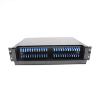 Sunet Panneau de brassage fibre optique ODF de bonne qualité, 12/24/48 fibres, 1U/2U, SC/LC/FC/ST, type montage en rack, pour réseau FTTX