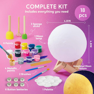 Kit Artistico Natalizio per Regali <span class=keywords><strong>di</strong></span> Compleanno, Luce Notturna 3D <span class=keywords><strong>Luna</strong></span> Spaziale Fai-da-Te, Set <span class=keywords><strong>di</strong></span> Pittura con Acqua per Ragazzi e Ragazze - Product Image 4