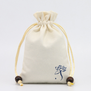 Bolsa de Lona Ecológica con Cordón Doble y Cuentas de Madera, Personalizable con Logotipo, para Regalos - Product Image 5