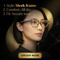 Lunettes de traduction IA INMO GO3 – Traducteur instantané multilingue, 9 langues hors ligne, 8h d'autonomie