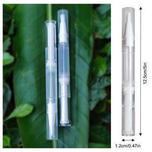 Vente en gros de flacons vides en plastique argentés et dorés de 2 ml, 4 ml, 5 ml, avec applicateur rotatif pour revitalisant d'ongles, huile pour cuticules, stylo pinceau, emballage cosmétique - Product Image 2