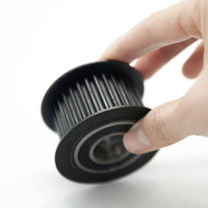 Schwarze Zahnriemen scheibe Zahnrad scheibe mit geradem Zahn profil Hobbing-Verarbeitung - Product Image 1