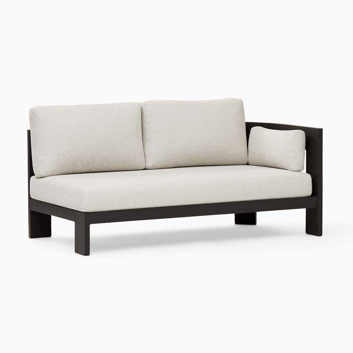 Garden set furniture all weather waterproof maintenance free metal aluminum outdoor chaise sofa