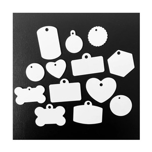 Handysub Double Sided Round capesante Circle Bone Sublimation targhette per <span class=keywords><strong>gatti</strong></span> in alluminio targhetta per cani bianca vuota modello per animali domestici - Product Image 4