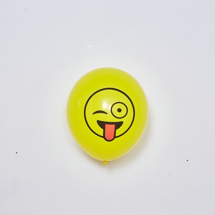 Partie auto gonflable sourire visage emoji impression personnalisée d'air sans latex ballon d'hélium ballons à gaz fournitures