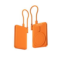 Batterie externe portable à câble intégré 10000 mAh, charge rapide magnétique sans fil, vente chaude