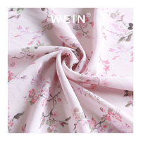 WI-A08 100% Polyester 75D perle mousseline de soie tissu petites fleurs imprimé conception haute qualité antistatique pour vêtements islamiques