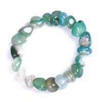 Bracelet en pierres naturelles de forme libre, perles irrégulières en agate rouge et noire, fait main, élastique, unisexe, vente en gros