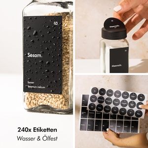 ขวดแก้วใส่เครื่องเทศขนาด 120 มล. จำนวน 24 ชิ้น พร้อมฝาไม้ไผ่ บรรจุภัณฑ์กล่องกระดาษ สำหรับเก็บเครื่องเทศในครัว - Product Image 3