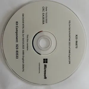Licencia Completa de MS SQL Server 2025 <span class=keywords><strong>Std</strong></span> de 16 Núcleos, Paquete Completo en DVD OEM, Activación en Línea, Software de Red y Servidor - Product Image 1