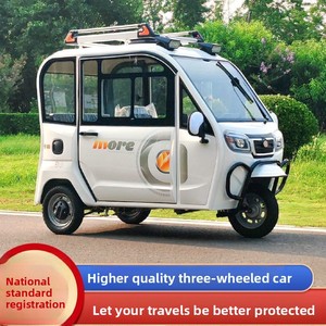 Petit tricycle électrique à batterie GB pour femmes âgées, homologué, entièrement fermé, pour le transport d'enfants, 60V 90km - Product Image 3