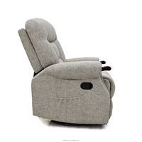 Geeksofa Chaise inclinable manuelle moderne en tissu avec design berçant et pivotant pour meubles de salon