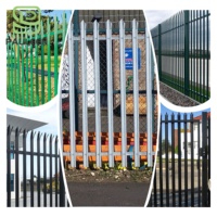 Clôture de sécurité haute performance anti-effraction type Palisade avec barreaux en fourche pour tours de télécommunications et stations de base