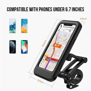 Support de téléphone universel Hongdak support ABS étanche pour moto et vélo pivotant à <span class=keywords><strong>360</strong></span> degrés avec fixation magnétique - Product Image 4