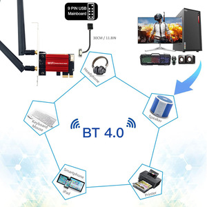 Ac1200m Dual-Band Gigabit 5 gam Wifi & cho Bluetooth Card mạng PCIe Máy tính để bàn máy tính Receiver cho máy tính xách tay sản phẩm Chứng Khoán - Product Image 3