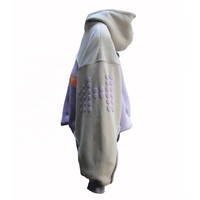 CrazyMaker hommes personnalisé coton pull sweat à capuche DTG motif brodé épissage couleur blocage mode sweat