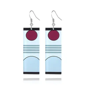 Pendientes de <span class=keywords><strong>Tanjiro</strong></span> de Demon Slayer, Pendientes de Hanafuda de Kamado Tanjirou, Pendientes de Gancho de Cosplay de Anime - Product Image 4