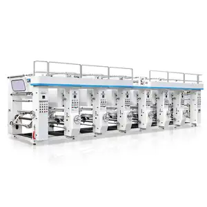 8 Color Paper BOPP PET PVC PE Printer high speed computer Gravure Printing Machine