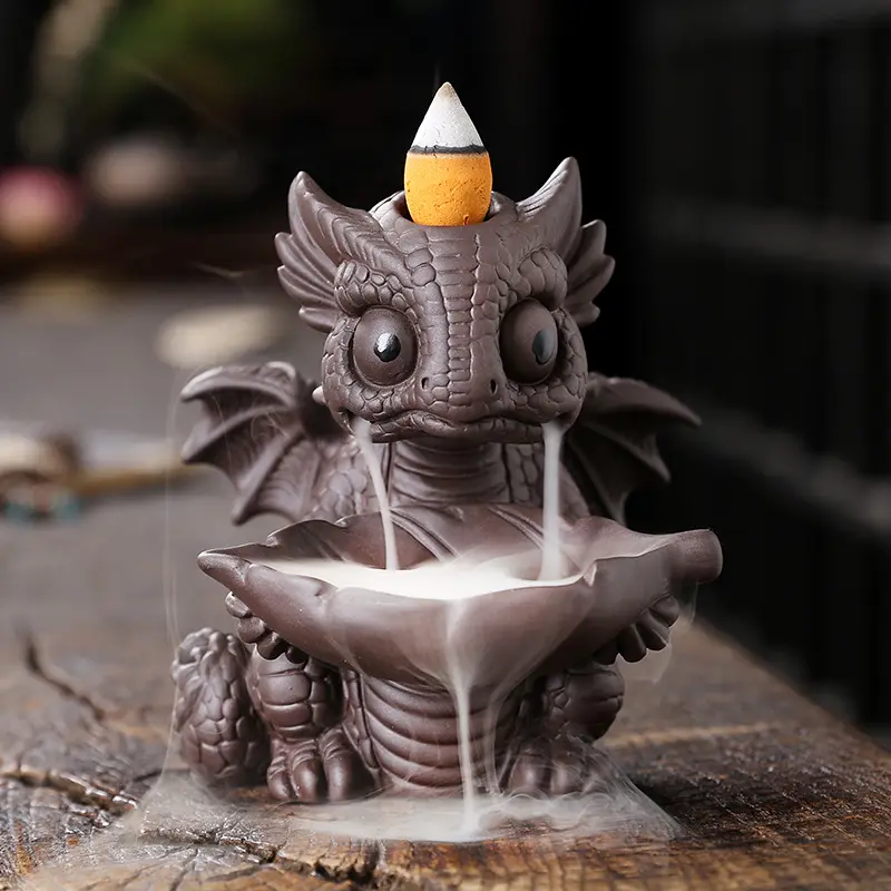 Factory Cheap Dinosaurs shape Incense Waterfall Backflow Incense Burner Incense Holder For Home Office Decoration