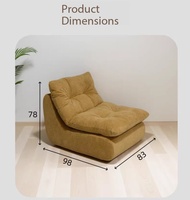 Fauteuil Lavable Haute Résilience - Canapé Tatami Longue Durée Compressé Sous Vide pour Salon
