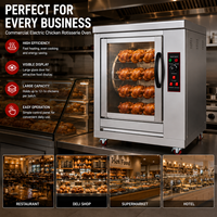 Four à rôtir électrique à grande capacité pour poulet, rôtissoire automatique pour les entreprises de restauration