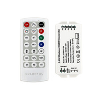 Nouveau portefeuille de produits 2.4G Ensemble de télécommande et de gradateur à 21 touches Couleur unique Double couleur RGB RGBW RGBCW