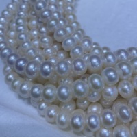Bijoux pour femmes 9-10mm Collier de perles d'eau douce blanches presque rondes pour la vente en gros