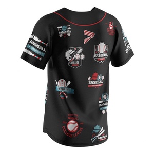 Maillot de baseball/softball tendance hip-hop avec design personnalisable, tissu léger et respirant - Product Image 2