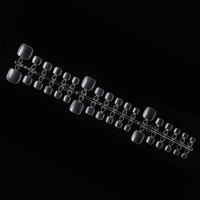Nouveau givré orteil faux ongles conseils brillant pied ongle Patch à la main portant une presse courte sur les ongles pour les orteils 24 pièces