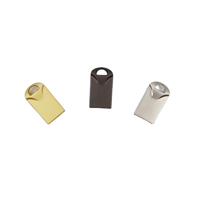 Mini Style Customized Factory Direct Sale USB2.0 3.0 Silver Gun Metal USB Flash Drives Durable High Speed pendrive with key ring