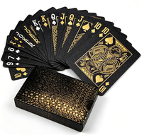 Cartes à jouer en plastique PVC imperméable personnalisées - Noir - Écologiques - Personnalisables - Recyclables - Durables - Publicité - Utilisation familiale