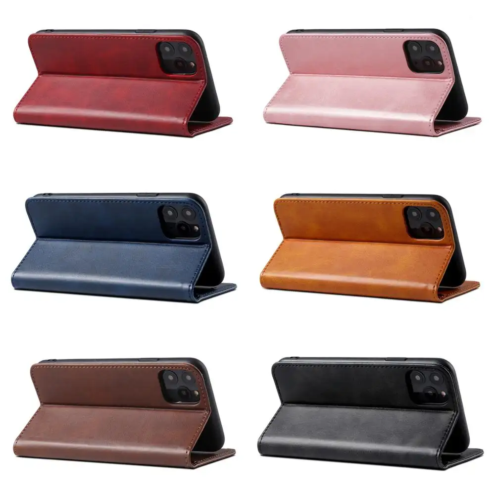 With Card Slot Magnetic Flip Cover PU Leather Phone Cover For iPhone 14 13 Pro Max Wallet Cases