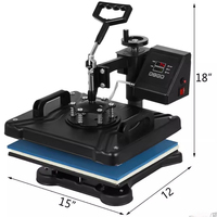 Presse à transfert thermique manuelle 8-en-1 avec plateau plat, nouvelle imprimante portable pour t-shirts