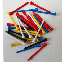 Tees de golf en bois durables en gros d'usine, logo personnalisé, couleurs assorties, 54, 70, 83 mm