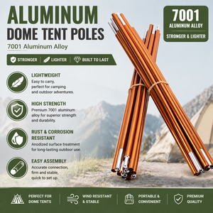 Poteaux de tente sur mesure en gros, directement de l'usine, accessoires de camping en plein air - Product Image 5