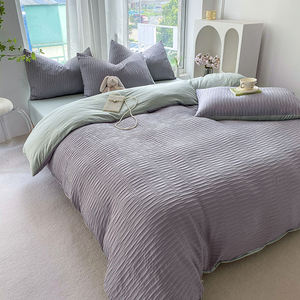 Juego de sábanas de tamaño Queen, venta al por mayor, cama doble, Sábana bajera plana, falda, uso doméstico, camas de poliéster, ropa de cama, sábanas de algodón de una sola pieza - Product Image 5