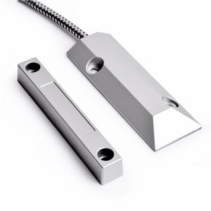 Interrupteurs à contact magnétique filaires pour portes de garage à ouverture ou fermeture normale, en métal - Product Image 1