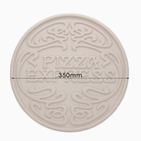 Assiette jetable en bagasse de 14 pouces pour pizza, pain, gâteau – Plateau biodégradable à fond rond – Kits de fournitures de fête jetables