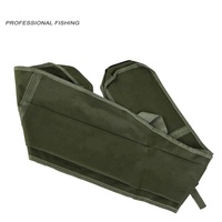 Sac de pêche pliable en nylon monocouche de 40 L, grande capacité, imperméable, écologique, 1,2 m/120 cm, vert/noir, sac de transport pour canne à pêche