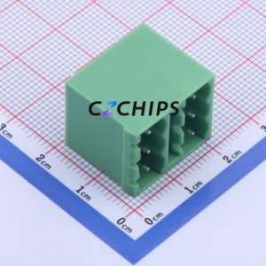 KF2EDGKVCH-5.0-2*3P Plug-in Terminal Block Through hole,P=5mm Connector Board-to-Board / Socket - Closed 2x3P 5mm Green - Product Image 2