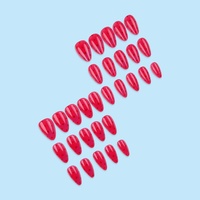 Faux ongles en amande ultra-fins, sans trace, à presser, effet blanchissant, motif pois pastèque frais, pour l'été, 30 pièces