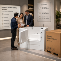 Bain de toilettage professionnel pour chiens, type cabine, anti-éclaboussures, pour un environnement apaisant et une loge sécurisée