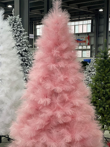 Arbre <span class=keywords><strong>de</strong></span> Noël en plastique <span class=keywords><strong>de</strong></span> soie <span class=keywords><strong>de</strong></span> type <span class=keywords><strong>rose</strong></span>, <span class=keywords><strong>rouge</strong></span> <span class=keywords><strong>et</strong></span> blanc, artificiel d'intérieur, pour la maison, les fêtes, palmier pampas, avec lumières - Product Image 2