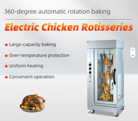 Rôtissoire à poulet électrique commerciale, four à poulet rôti avec certificat CE
