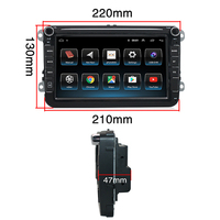 Autoradio 8 pouces 2 Din Android Support Mirror Link DSP RDS GPS Navigation stéréo de voiture pour Universal VOLKSWAGEN Polo Golf Passat