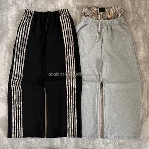 Loose Flared Lounge Wide Leg Y2k Track Sweat Pants Manufacture Trouser Stacked Sweat Pants Baggy Mens Double Waist Pants For Men