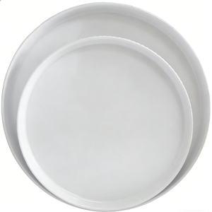 Platos Redondos <span class=keywords><strong>de</strong></span> Melamina Acanalados y Reforzados <span class=keywords><strong>de</strong></span> 24 cm/9.5 Pulgadas, Blancos, para Servir Platos Principales - Product Image 3