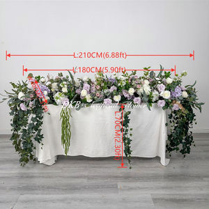 DKB Customized Wedding Table Centerpieces Runner Artificial Silk Flower Decoration <b>Backdrop</b> Event Decor Back to School - Product Image 6