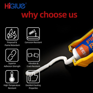 Scellant <span class=keywords><strong>pour</strong></span> cheminée noir haute température 1700 ℃   Mastic ignifuge haute température <span class=keywords><strong>pour</strong></span> fours, poêles et cheminées - Product Image 6